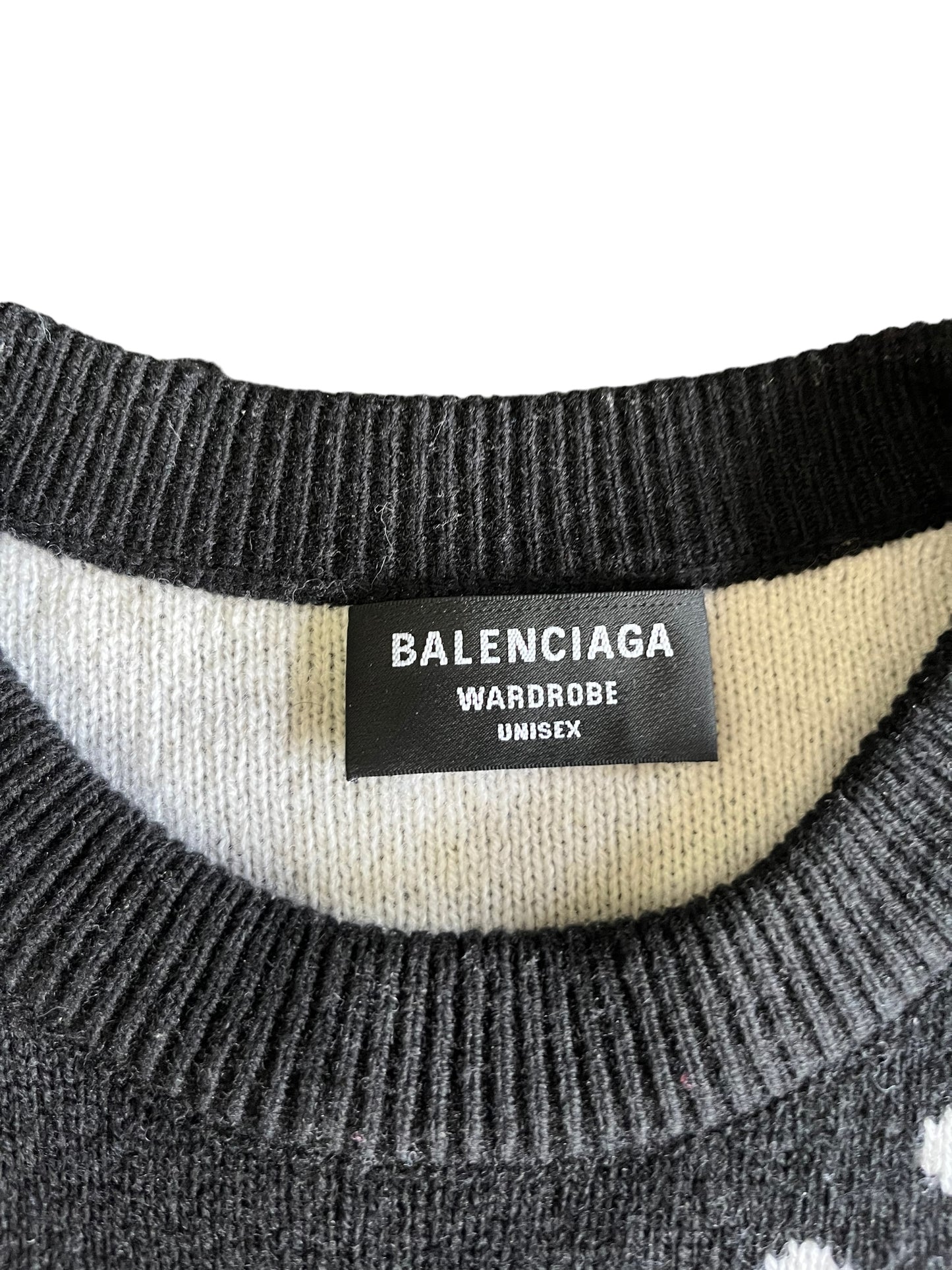 Balenciaga Allover Logo Sweater Size XL Pre-Owned