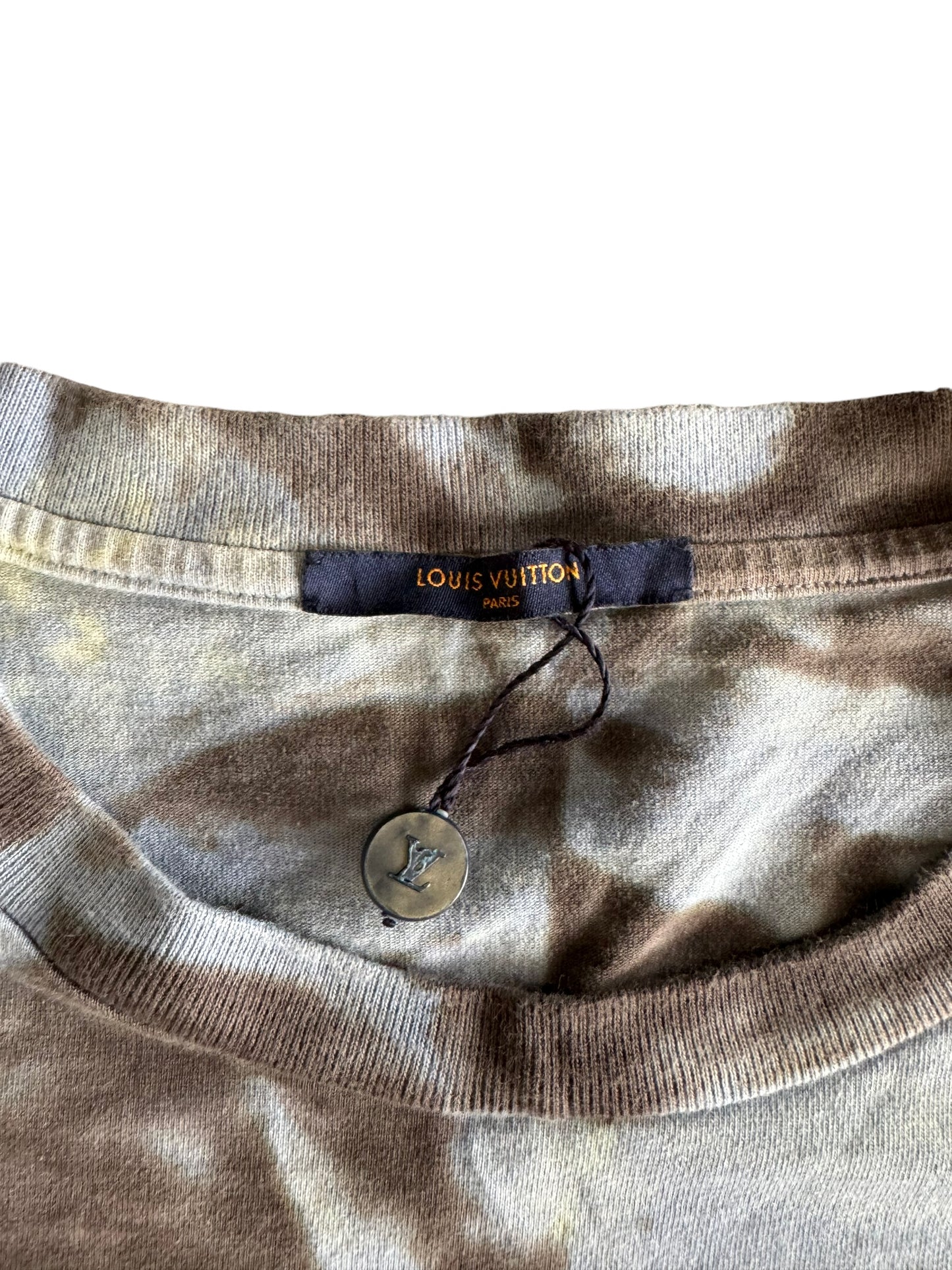 Louis Vuitton Multicolor Tie-Dye Printed Knit Pocket Detail T Shirt Size XXL Pre-owned