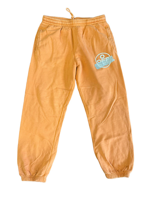 Off White Thigh Logo Orange Sweatpants Size L Pre-Owned