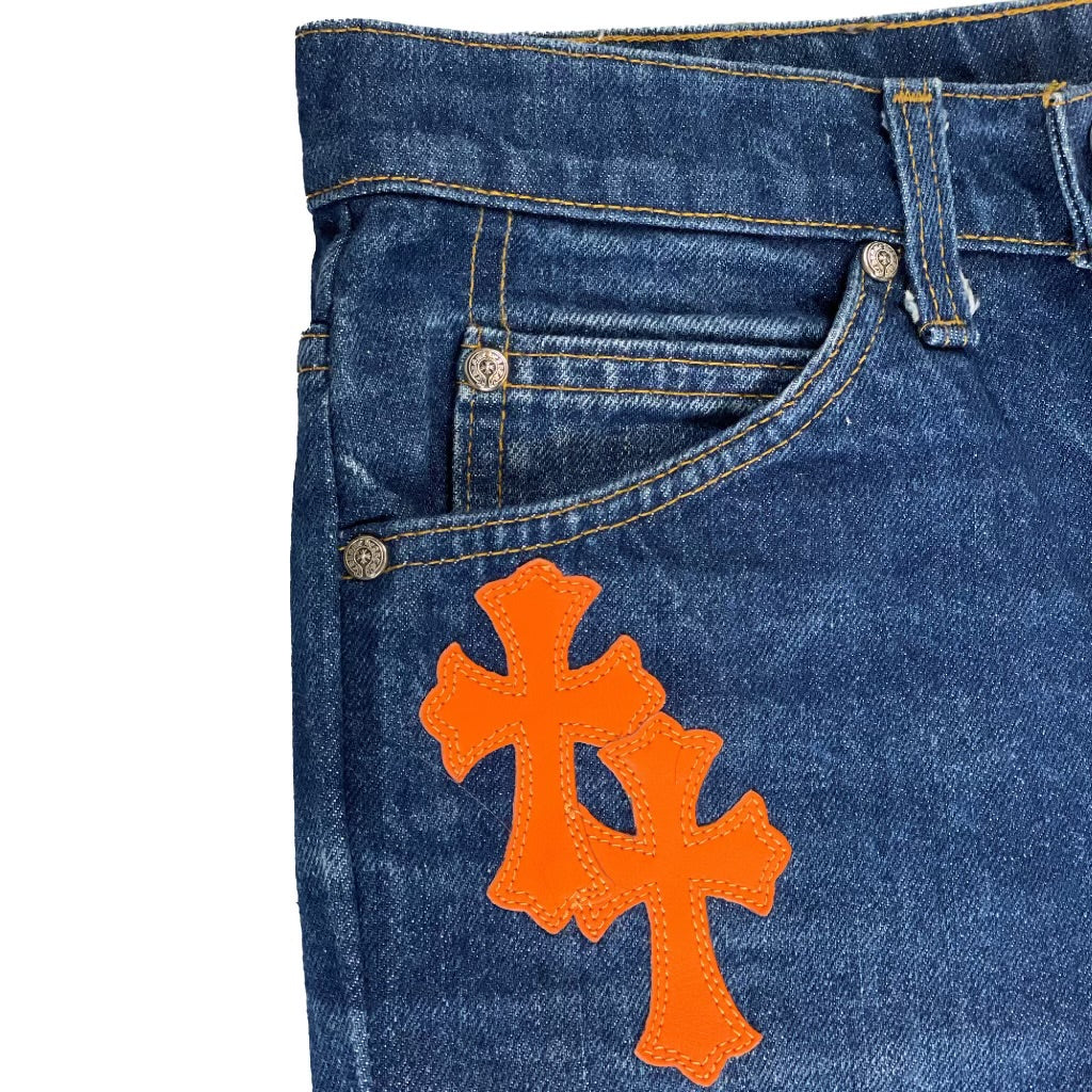 Chrome Hearts Miami Art Basel Exclusive Jeans (15 cross patches) New