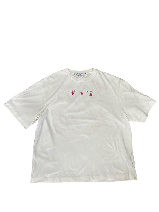 Off-White Paint Splatter Logo T-Shirt Pre-Owned Size L