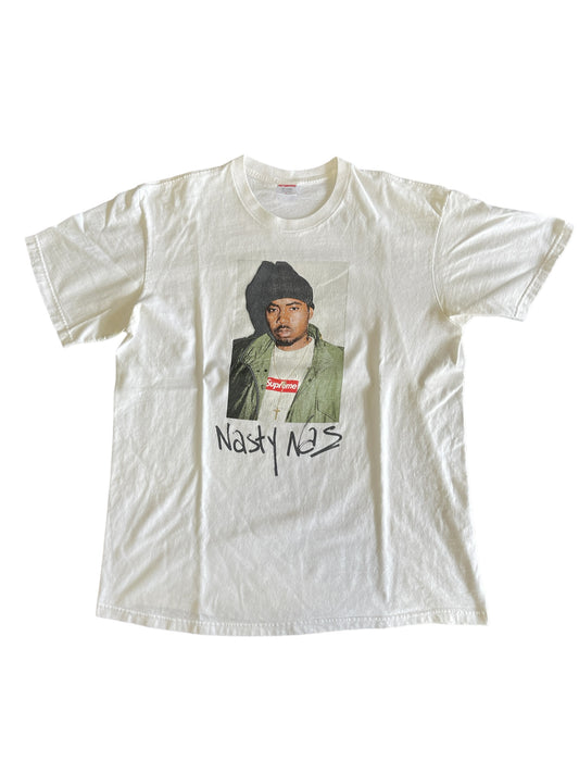 Supreme Nas Photo Tee White Size L  Pre-owned